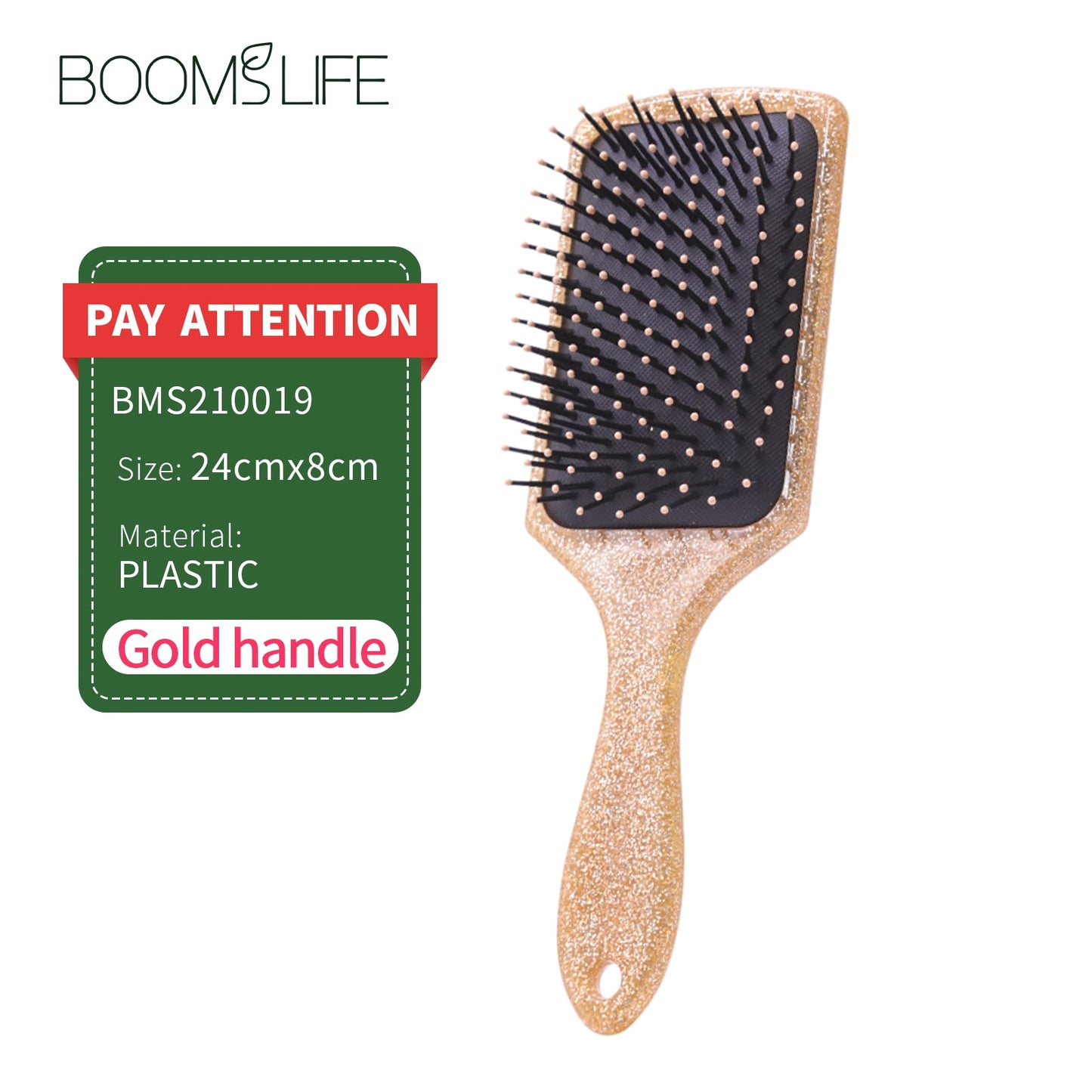 Luxury Gold Paddle Hair Brush Women Anti Static Hair Comb Curly Detangle HairBrush Hairdressing Massage Comb Beauty Styling Tool