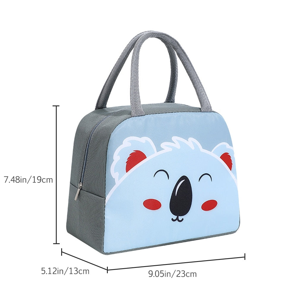 Cartoon Lunch Bag Portable Insulated Thermal Lunch Box Picnic Supplies Bags Milk Bottle For Women Girl Kids Children 2022 New