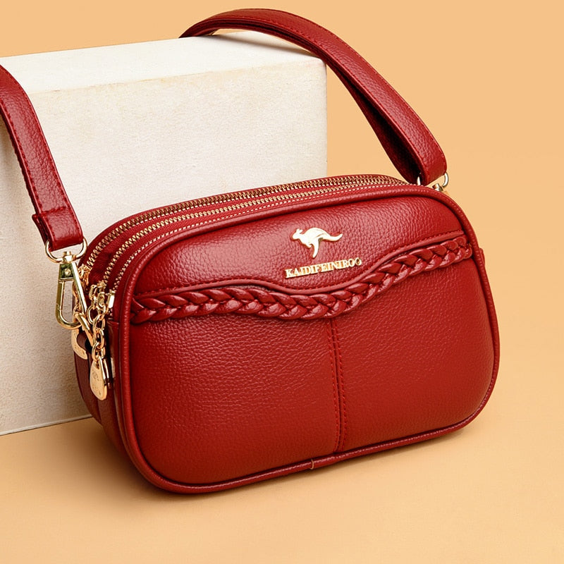 2022 Summer New Small Single Shoulder Messenger Bag Women&#39;s Three-Layer Round Luxury Messenger Bag Zero Wallet