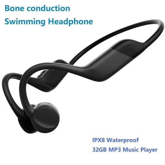 New Bone Conduction IPX8 Waterproof Headphone With Mic 16GB MP3 Player Bluetooth Wireless Earphone Swim Sport Music TWS Headset