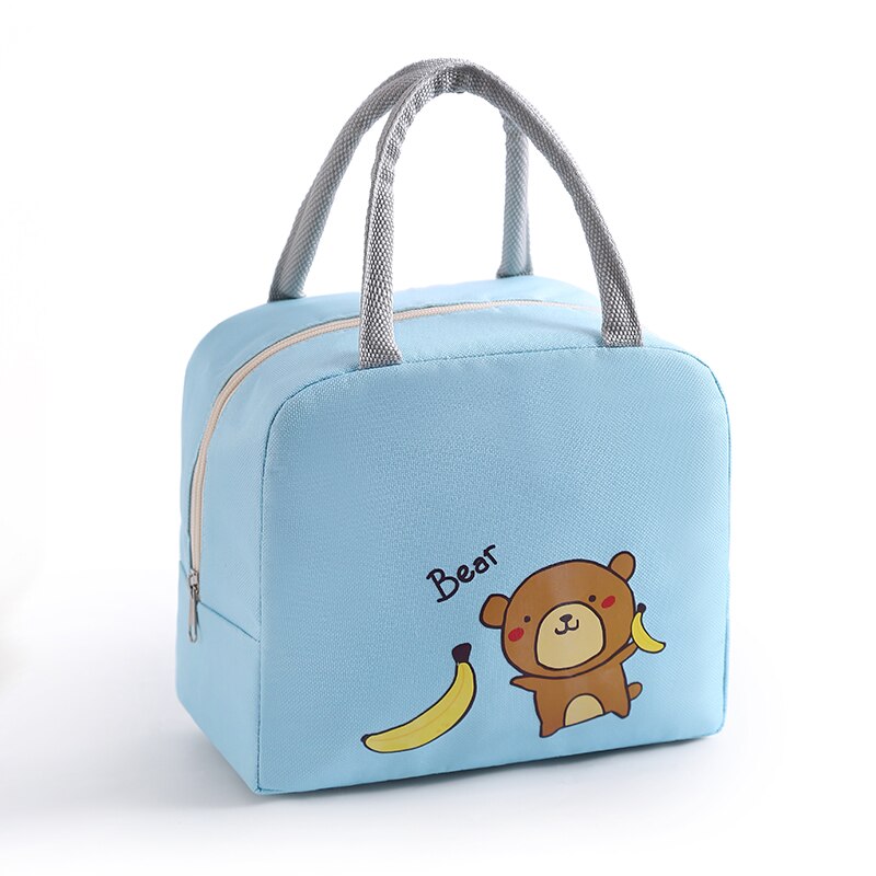 Portable Lunch Bags  For Kids Handigs Thermel Insulatad Camvas Tite Pouch  Scholl Bento  Picnic Food Storege Conteiners Kitchen