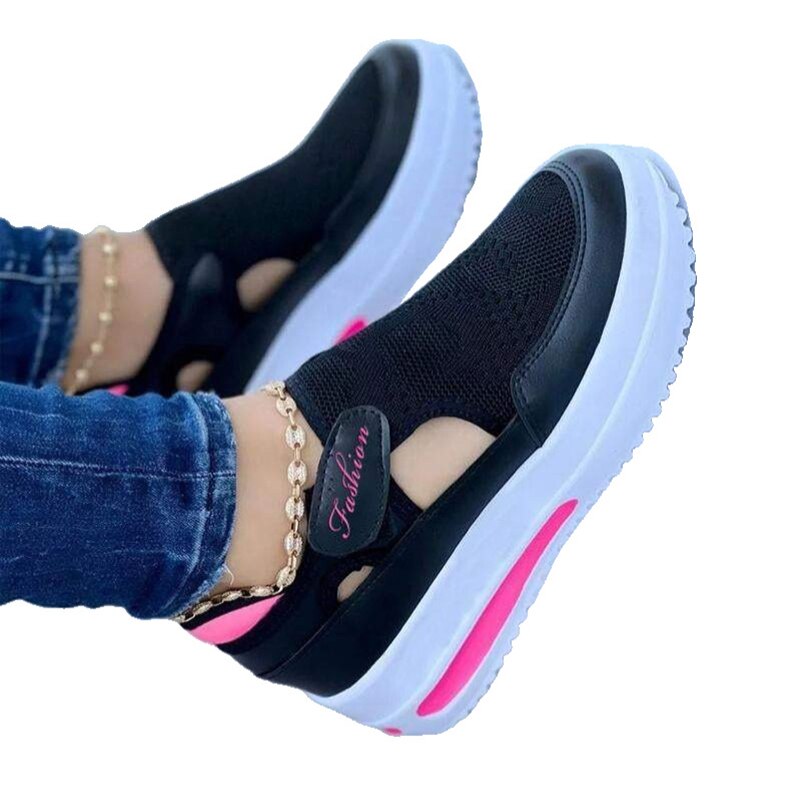 Women Flats New Thick Soled Comfortable Shoes Women Hollow Out Women&#39;s Shoes Retro Sneakers Women Shoe Moccasins Plus Size Shoes