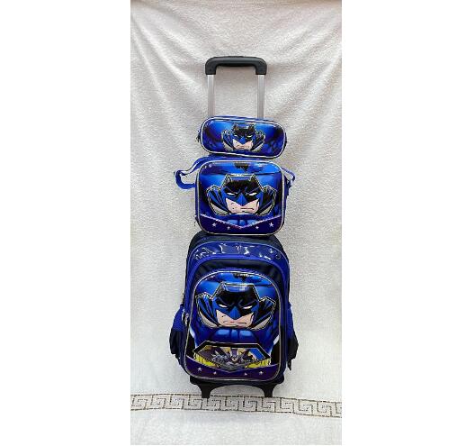 Children backpack with Wheels Trolley Bag For School Rolling backpack Bag For girl boy school kids trolley wheeled Backpack set