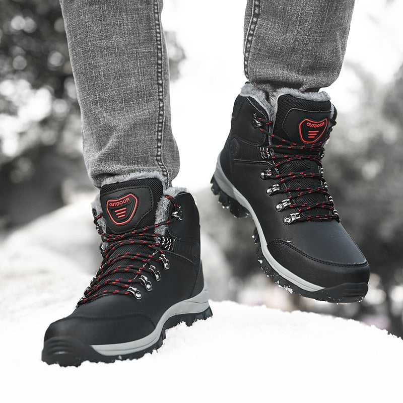 Shoes For Men Winter Keep Warm Men&#39;s Boots Male High-top Non-slip Snow Boots Outdoor Work Climbing Shoes Trekking Boots Sneakers