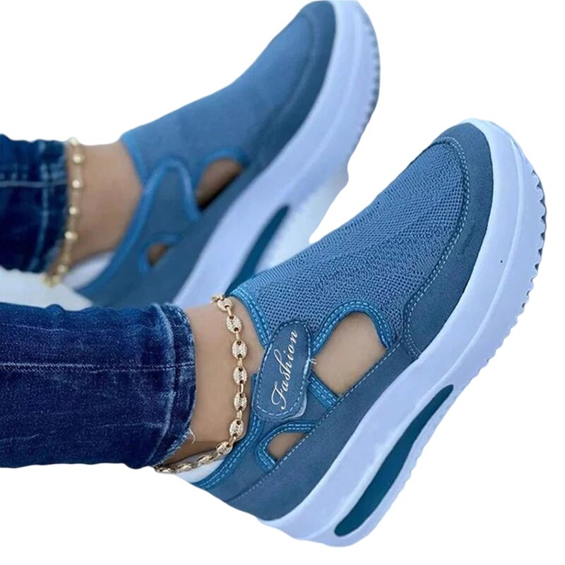 Women Flats New Thick Soled Comfortable Shoes Women Hollow Out Women&#39;s Shoes Retro Sneakers Women Shoe Moccasins Plus Size Shoes