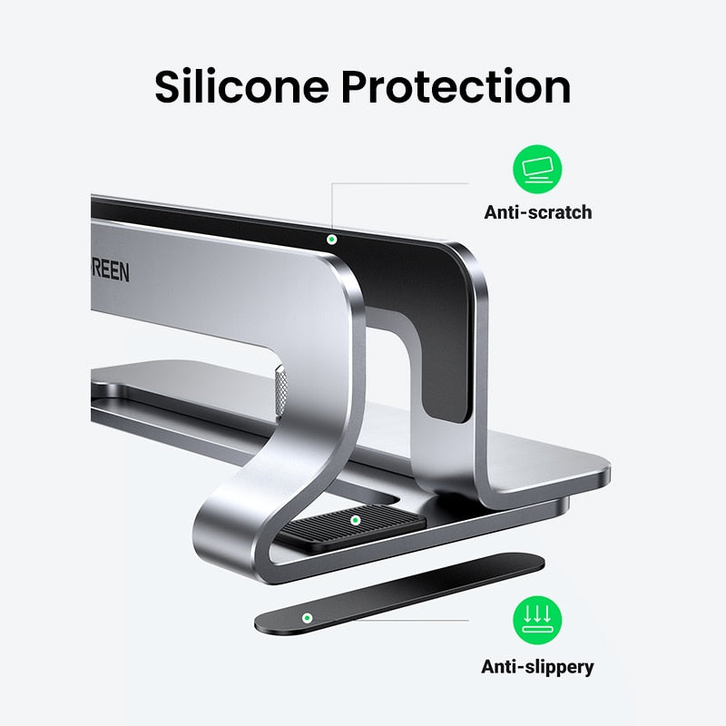 UGREEN Vertical Laptop Stand Holder For MacBook Air Pro Aluminum Foldable Notebook Stand Laptop Support MacBook Pro Tablet Stand