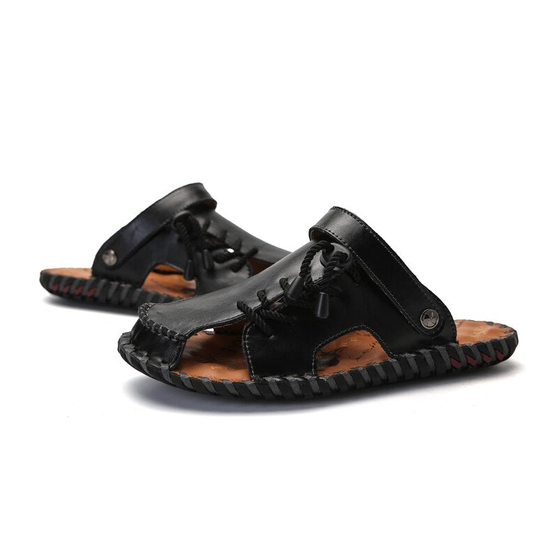 2022 New Summer Fashion Men Sandals Breathable Fishing Walking Trekking Beach Leather Leisure Casual Comfortable Outdoor Light