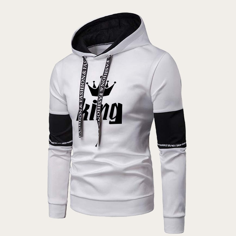 2023 Couples Hooded Tracksuit King or Queen Print Lovers Hoodies Sets Sweatshirt +Jogging Sweapants 2PCS Suits Matching Clothing