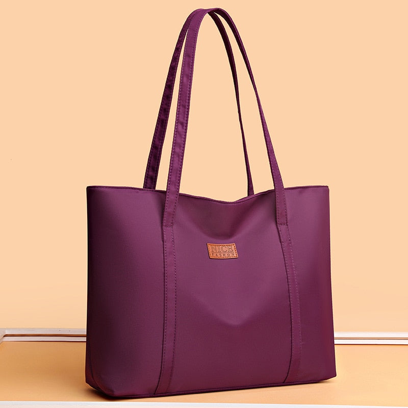 TRAVEASY 2023 Casual Oxford Large Capacity Vintage Tote Bags for Women Fashion Solid Color Thread Female Shoulder Bags Hand Bags