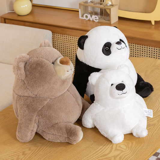 22/30/40cm Cartoon Plush White Bear Panda Toys Chubby Teddy Bear Pillow Cushion Stuffed Soft Dolls for Children Girls Gift