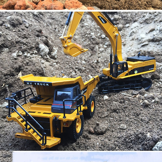 18CM Car Model Dump Trucks Excavator Diecast Metal Model Toys Construction Vehicle Toys for Kids Gifts Car Collection