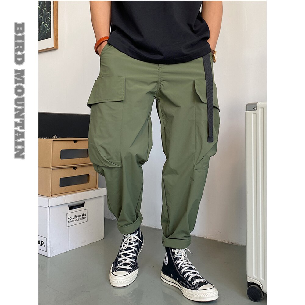 Fashion Japanese Streetwear Casual Harem Pants Harajuku Trendyol Straight Cargo Pants Men Clothing Oversized Baggy Trousers