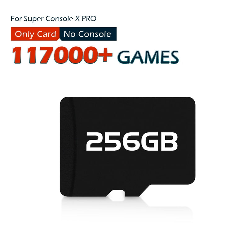 Super Console X PRO Game Card Used For Super Console X PRO Video Game Consoles Built-in 117000 Games For PSP/PS1/NDS/N64