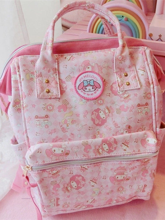 Sanrio Bag Merlot Large Capacity Versatile Elementary and Middle School Student Schoolbags Women&#39;s Backpack