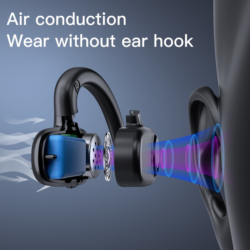 TWS Earphone Air Conduction Earhooks Over Ear Bluetooth Headphones Wireless Earbuds Sports Noise Cancelling Open Ear Handsfree