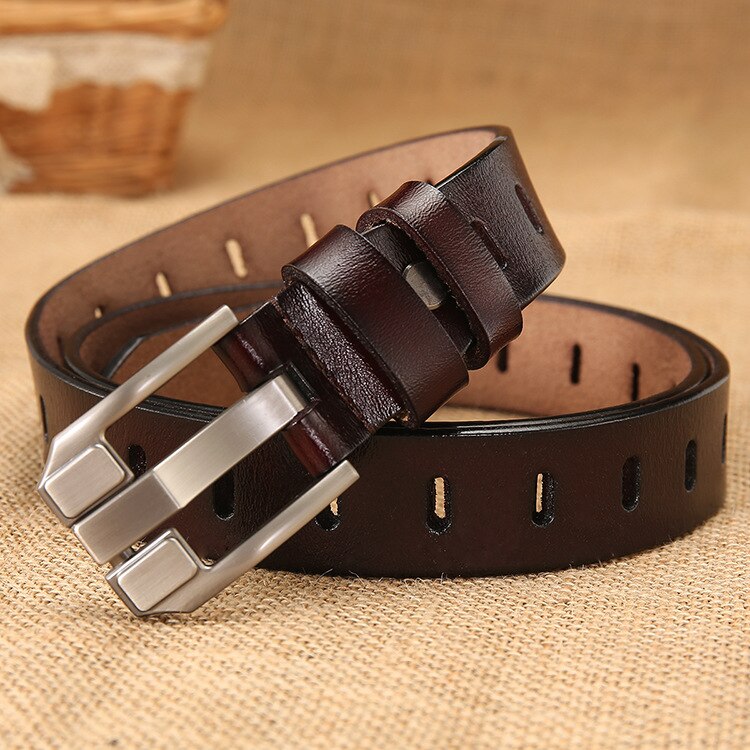 RAINIE SEAN Red Women Belt Pin Buckle Real Leather Belts for Jeans Genuine Leather Cowskin High Quality Solid Ladies Belt 110cm