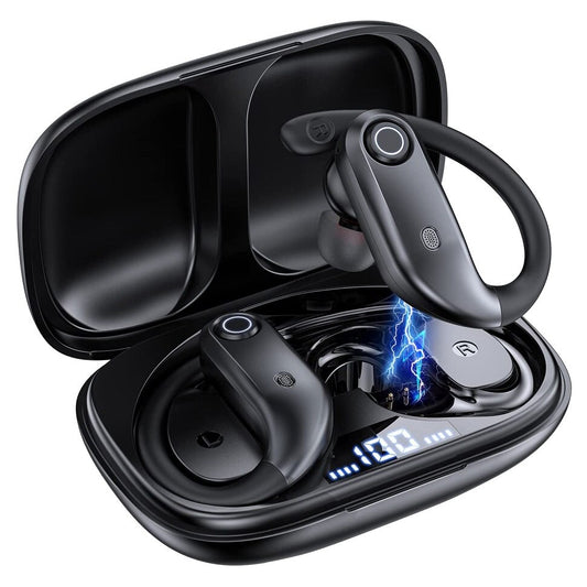 Bluetooth Earphones Wireless Headphones with Wireless Charging Case Earbuds Built in Mic Earhooks Waterproof Headset for Sports