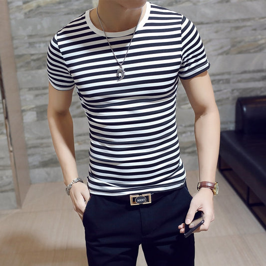 MRMT 2022 Brand New Men&#39;s Short-sleeved T-shirts For Male T-shirt Version Striped Round-collar Men T shirts Man Tops Tees