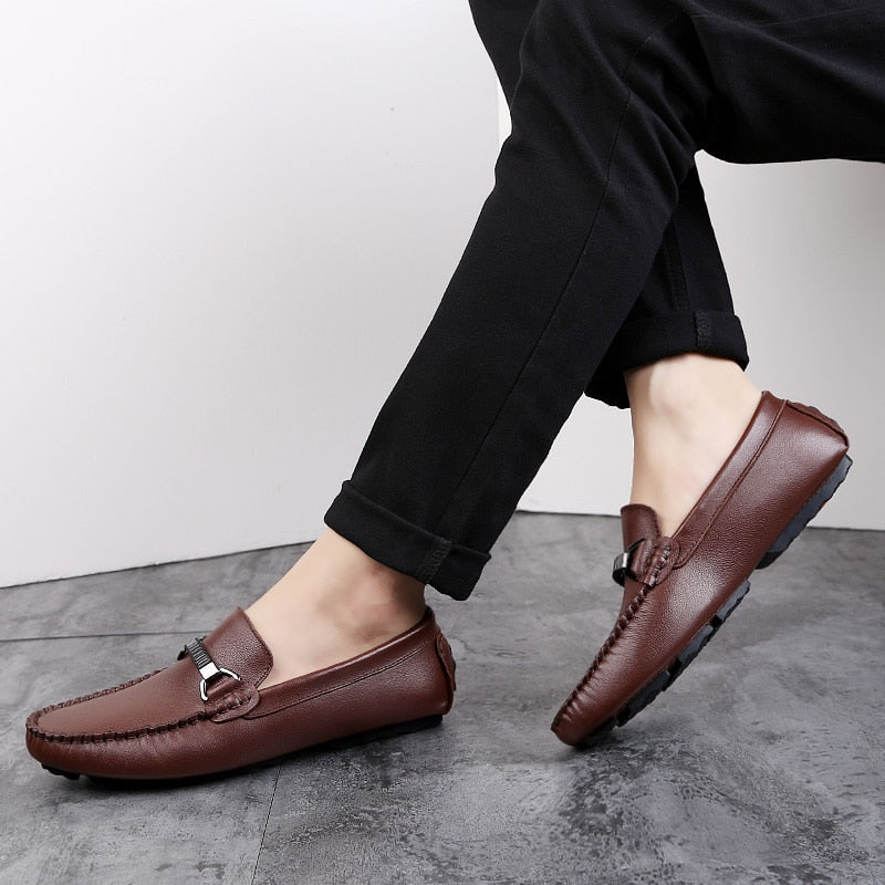 Genuine Leather Slip On Mens Loafers Casual Shoes Men Designer Lofer Man Mocasines Hot Sale Loafer Trend 2022 Loffers Low Lofars