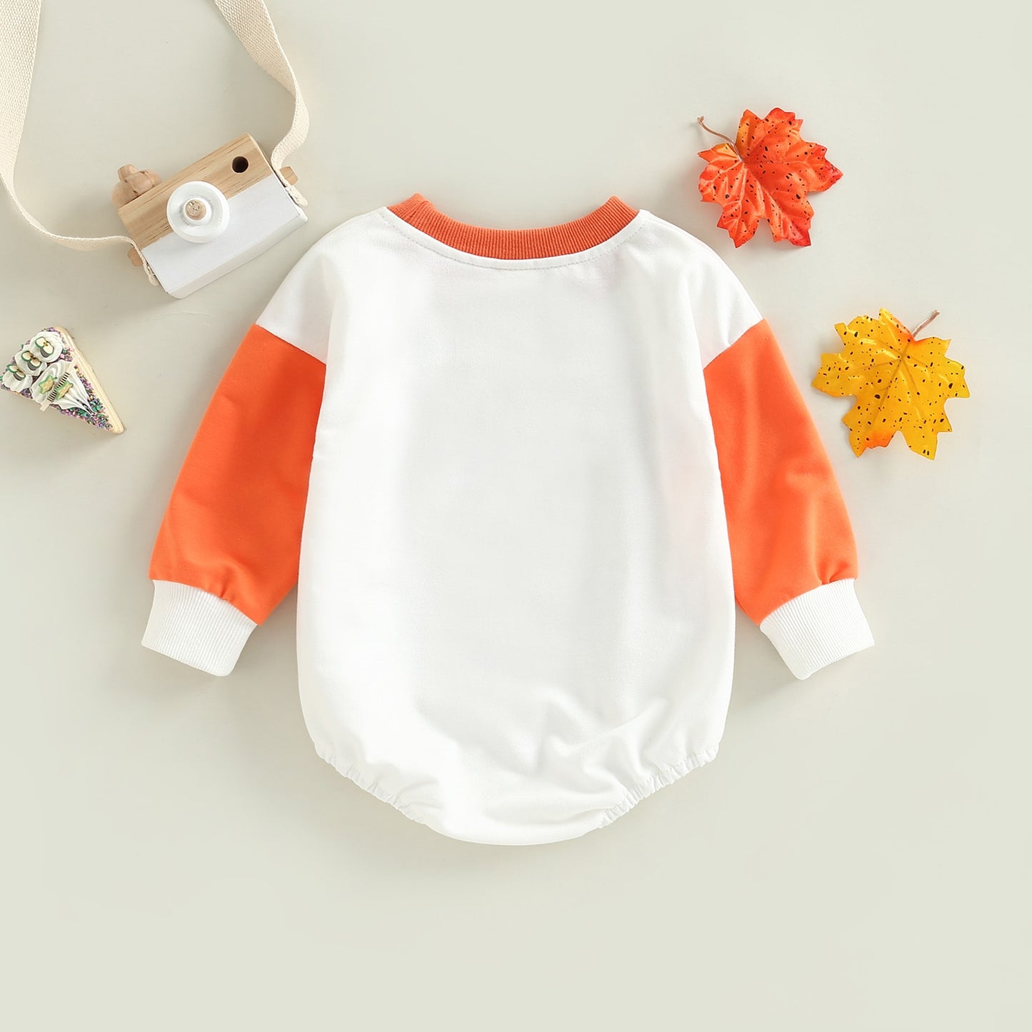 2022-09-06 Lioraitiin 0-24M Baby Girls Boys Thankgiving Bodysuit Infant Cartoon Cake Letter Print Long Sleeve Jumpsuits