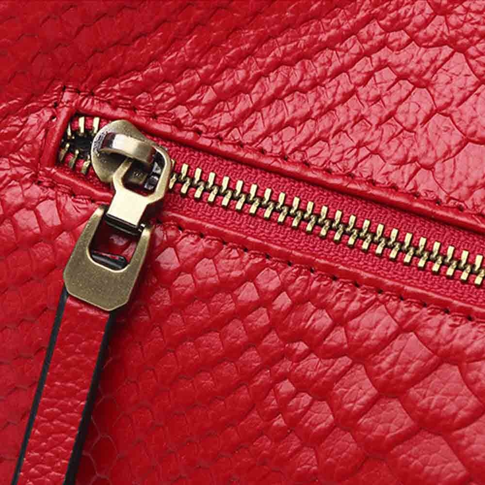 Motingsome Fashion Woman Serpentine Bag Genuine Leather Handbag Pure Color Elegant Ladies Offcie Work Shoulder Bag Cowhide 2022