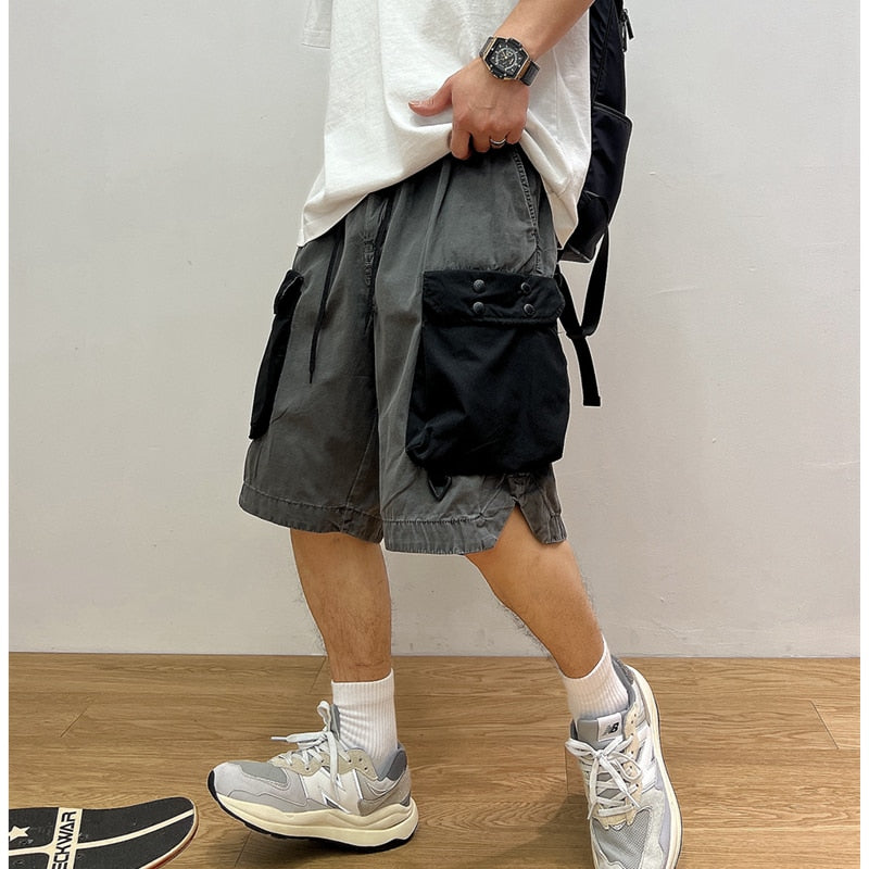 2022 Summer Fashion Streetwear High Quality Cargo Shorts Harajuku Casual Vintage Distressed Basketball Pants Men Clothing