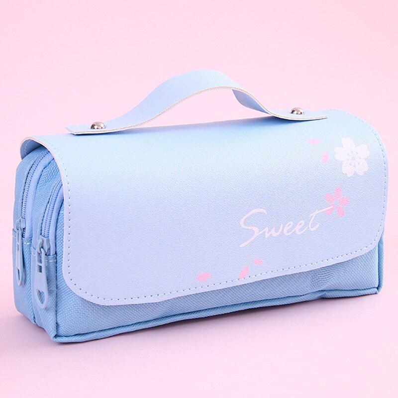 Decompression pencil case Portable cute pencil bag Cartoon school stationery bag Student pen case Unzip children pen bag prize