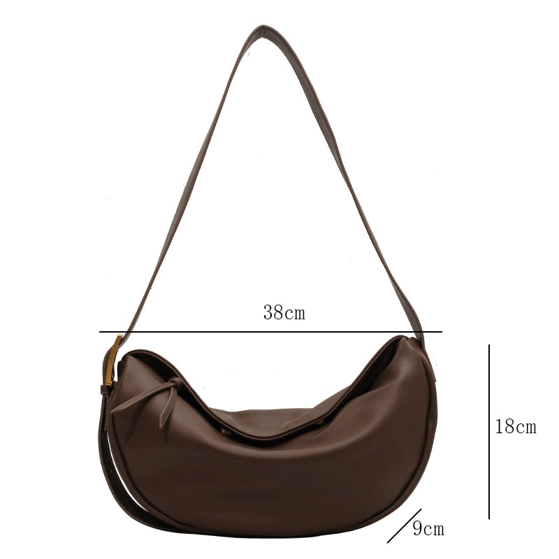 Crossbody Bags for Women Large Capacity Luxury Handbags Solid Soft Shoulder Bags Female Casual Travel Hobos Bag Vintage Sac New