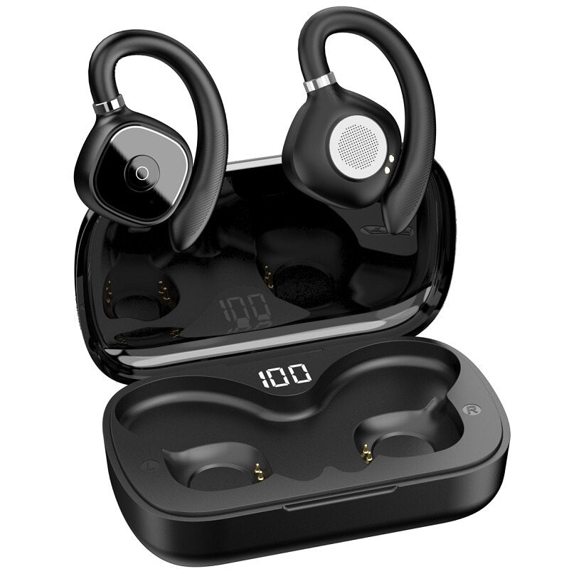 TWS Bluetooth 5.3 Earphones WIth Mic Wireless Headphones HiFi Stereo Ear Hook Earbuds Noise Reduction Sports Waterproof Headsets