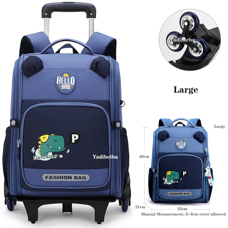 School Bag With Wheels For Boys Girls School Trolley Backpack For Girls Waterproof Wheeled Backpack For School Bags Trolley Bags