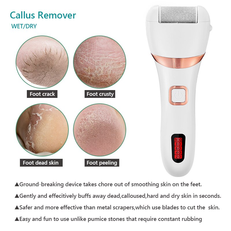 Electric Callus Remover Professional Pedicure Feet Tools Waterproof Foot Care Tools Foot File Hard Skin Remover Rechargeable