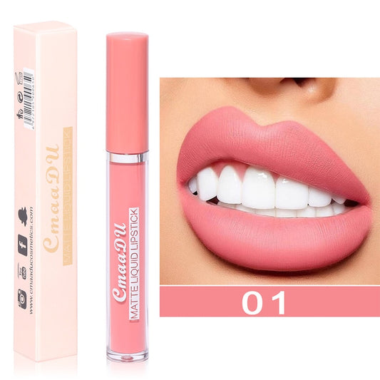 9Colors Matte Liquid Lipsticks Waterproof Ultra Velvet Lip Stick Pigment Sexy Red Nude Long Lasting Lip Gloss Makeup