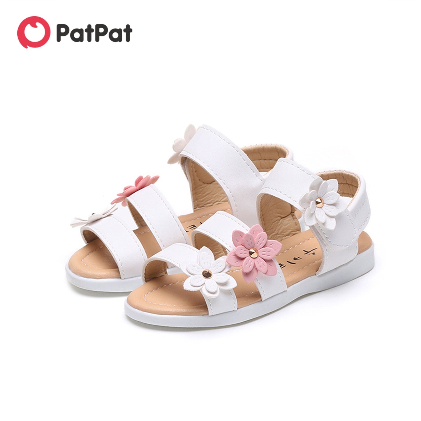 PatPat Toddler Girl Pretty Floral Decor Solid Sandals