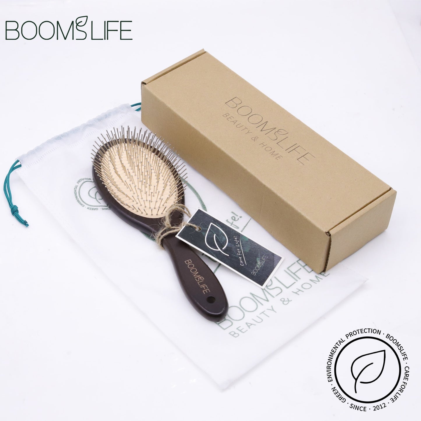 Denman Head Massage Brush Steel Hair Brush Wood Hair Brush With Steel Needle Scalp Airbag Hair brush For Hair Combing