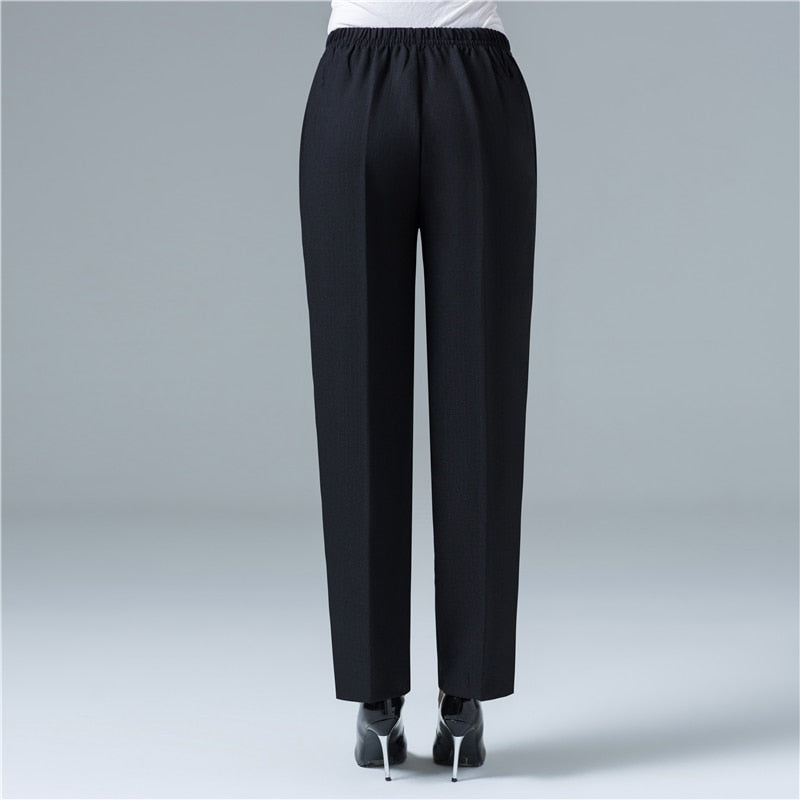 Summer Women Cotton Linen Harem Pants Ankle-Length Trousers Women Vintage Korean Pants High Waist Black Straight Pants