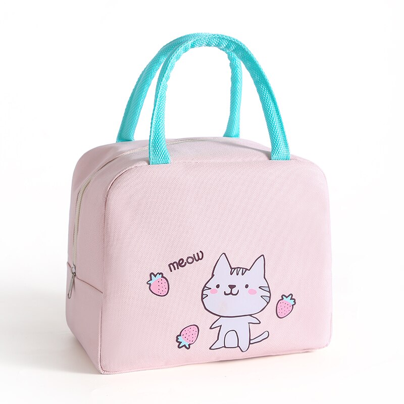 Portable Lunch Bags  For Kids Handigs Thermel Insulatad Camvas Tite Pouch  Scholl Bento  Picnic Food Storege Conteiners Kitchen