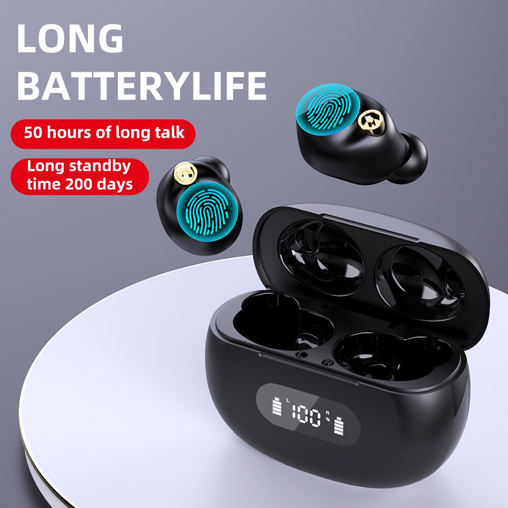 TWS Earphone Wireless Bluetooth 5.2 Headphones ENC Noise Reduction Earbuds Mini Stereo HIFI Touch Headsets with Charging Case