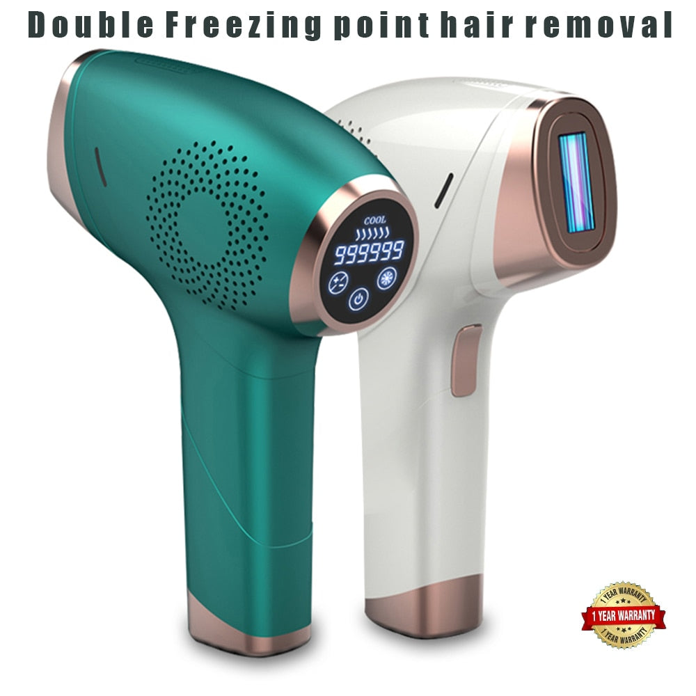 Double Freezing Point Painless Hair Removal IPL Laser for Women Permanent Legs Skin Facial Diode Rejuvenation Ice Cool Depilator