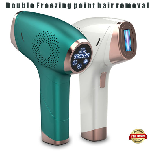 Double Freezing Point Painless Hair Removal IPL Laser for Women Permanent Legs Skin Facial Diode Rejuvenation Ice Cool Depilator