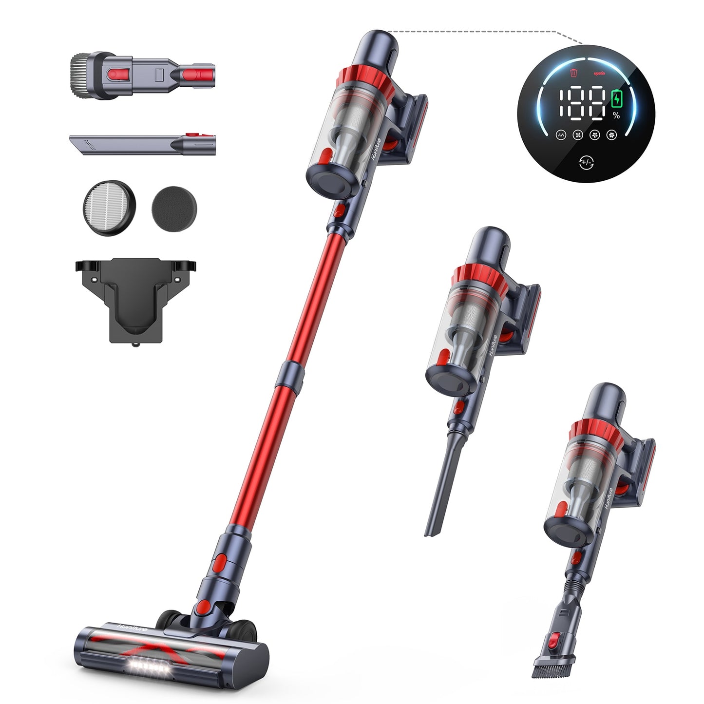 S13 Cordless Vacuum Cleaner Built-in Aromatherapy Function 33Kpa 400W Touch Screen 50 Mins for Carpet Pet Hair Home Appliance