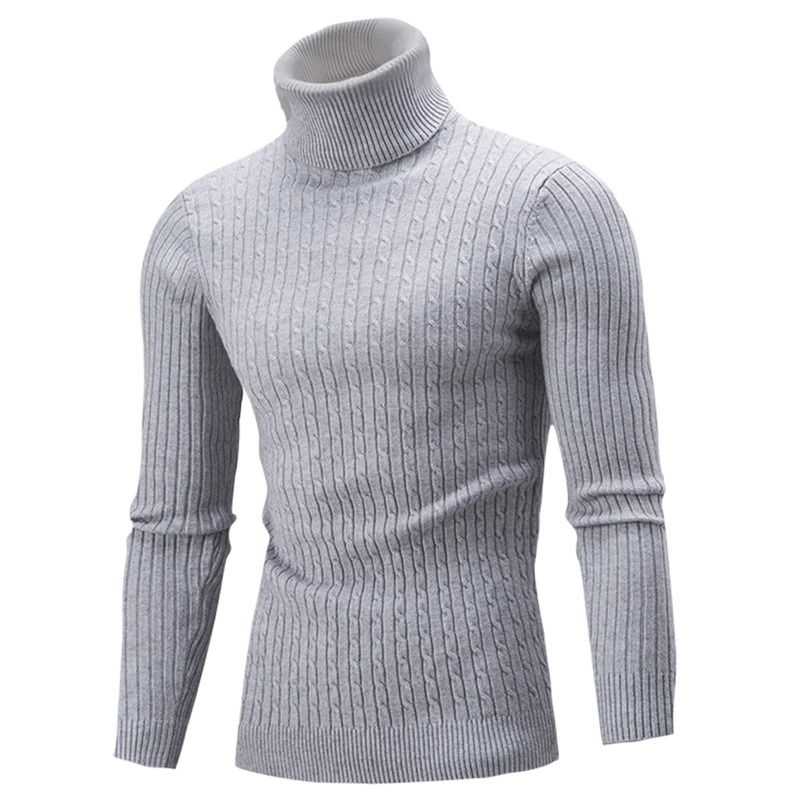 Autumn Winter Men&#39;s Turtleneck Sweater Men&#39;s Knitting Pullovers Rollneck Knitted Sweater Warm Men Jumper Slim Fit Casual Sweater