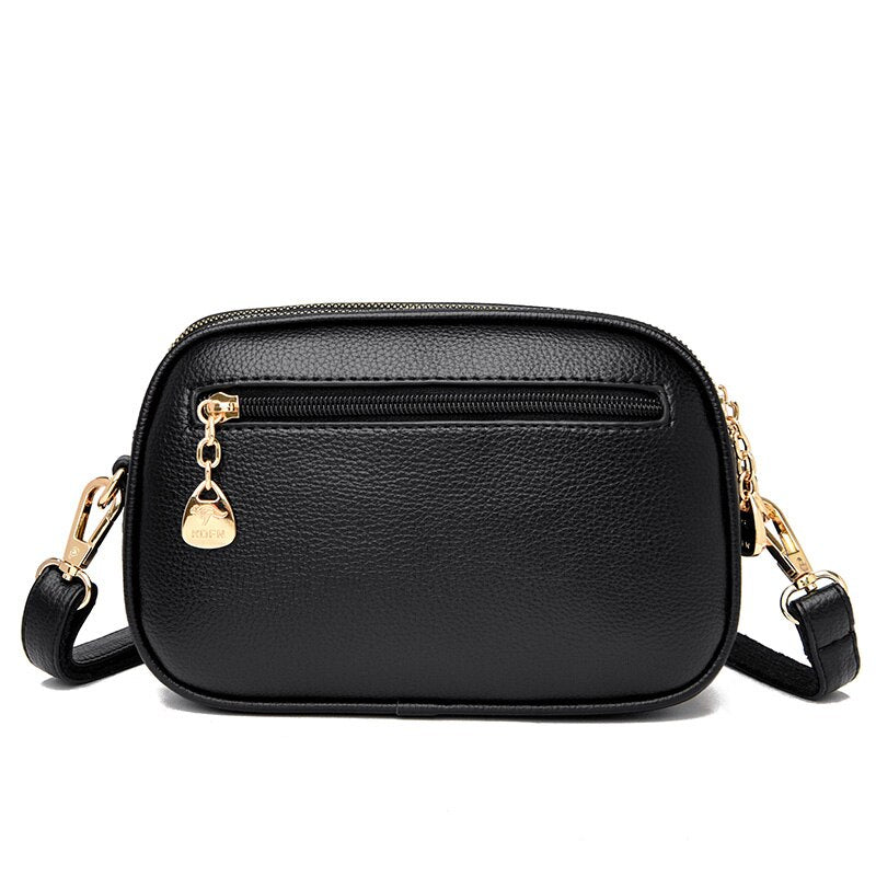 2022 Summer New Small Single Shoulder Messenger Bag Women&#39;s Three-Layer Round Luxury Messenger Bag Zero Wallet