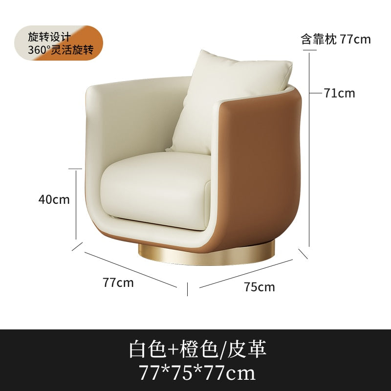 Nordic Living Room Chair Lounge Accent Vanity Salon Office Luxury Designer Chair Bedroom Arm Lazy Fauteuil Salon Dining Chairs