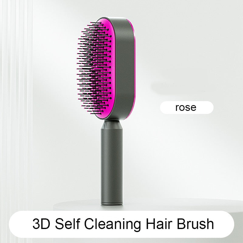 One-Key Quick Self Cleaning Hair Comb Women Hair Brush Air Cushion Scalp Massage Comb Hair Styling Tools Airbag Comb