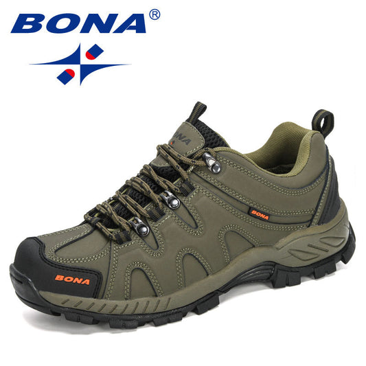 BONA New Arrival Classics Style Men Hiking Shoes Lace Up Men Sport Shoes Outdoor Jogging Trekking Sneakers Fast Free Shipping