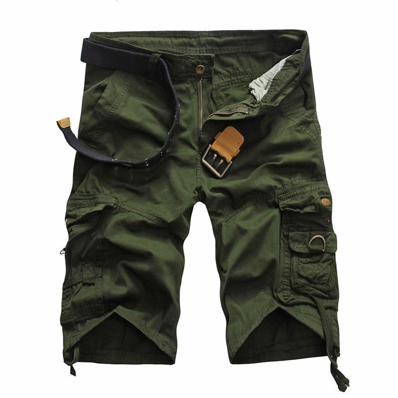 Summer Cargo Shorts Men Cool Camouflage Cotton Casual Mens Short Pants Brand Clothing Comfortable Camo Men Cargo Shorts No Belt