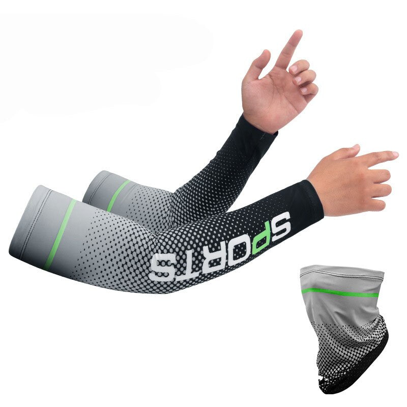 UV Solar Cycling Arm Sleeves For Men Ice Silk Sunscreen Cooling  Bicycle Sports Hand Sleeves Solar Protection for Riding Running