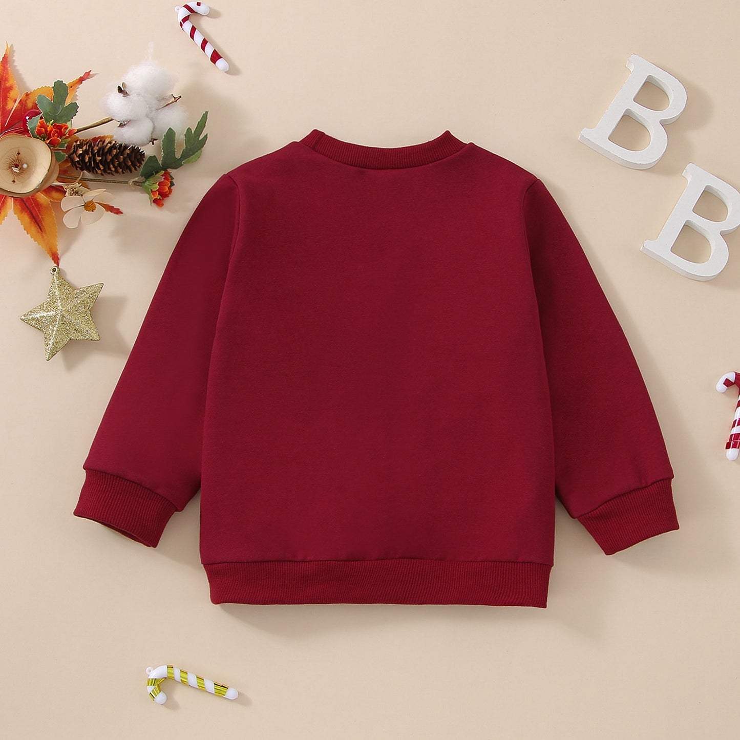 2022-10-17 Lioraitiin 0-24M Infant Baby Girl Autumn Sweatshirts Long Sleeve Red Sorry Santa I Drank The Milk Letter Printed Top