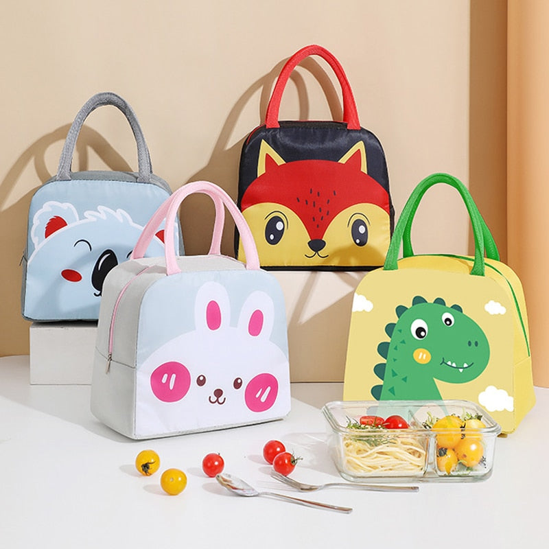 Cartoon Lunch Bag Portable Insulated Thermal Lunch Box Picnic Supplies Bags Milk Bottle For Women Girl Kids Children 2022 New