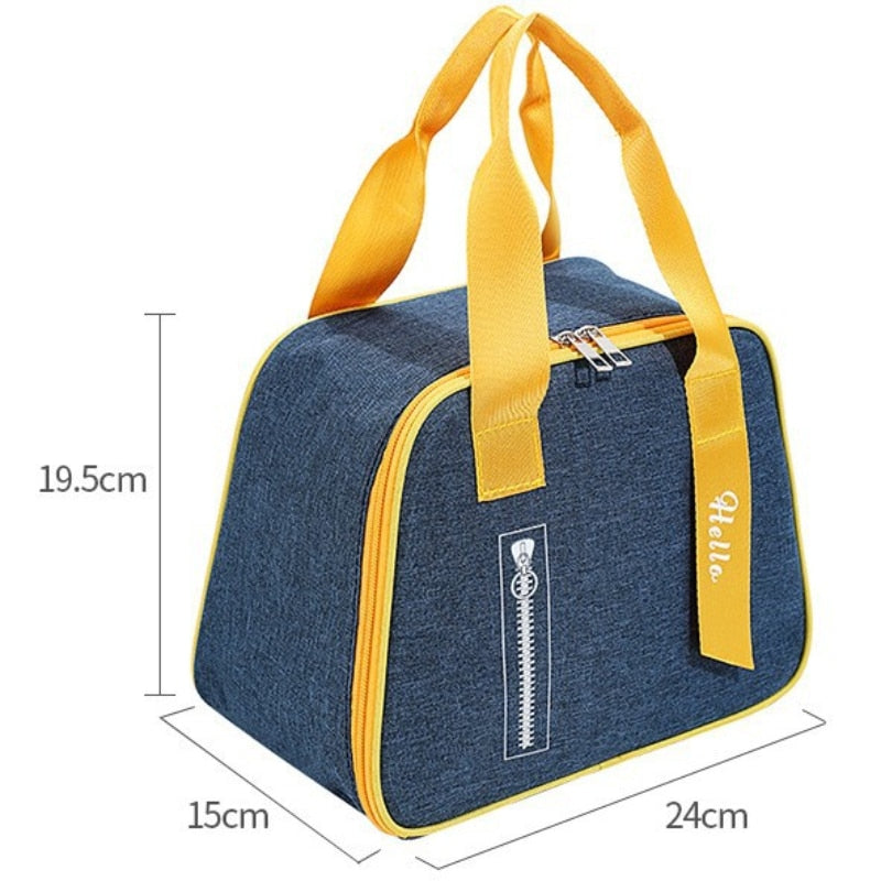 Portable Lunch Bag Thermal Insulation Smell Proof Organizer Cooler Rice Box For Women Convenient Bento Tote Food Container New